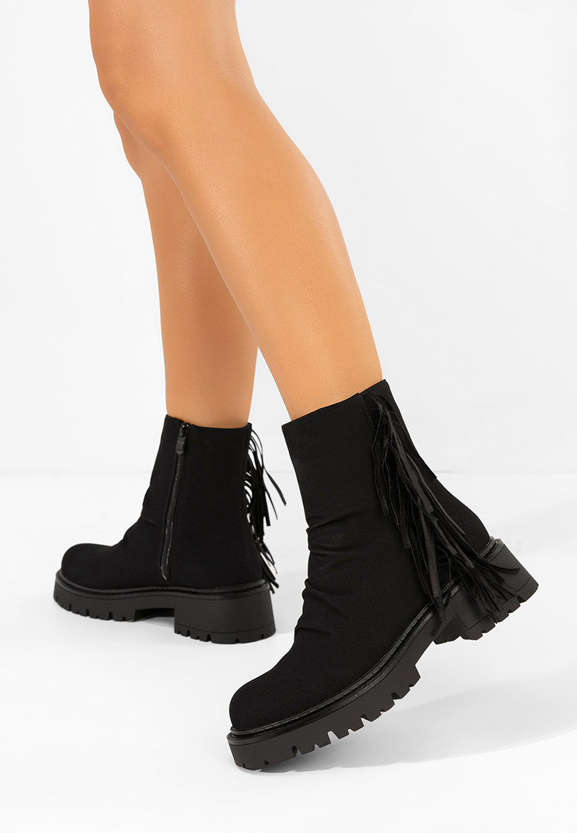 Černé dámské kotníková obuv Sameria