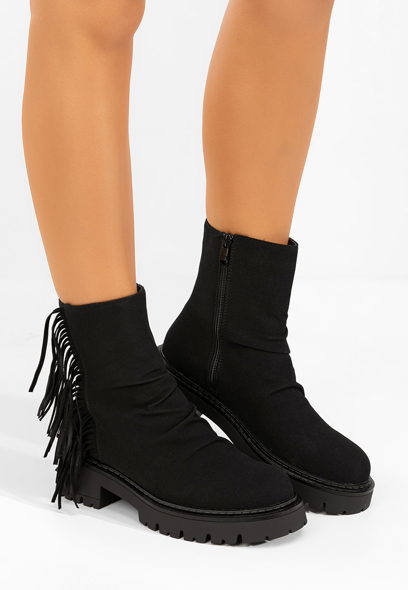 Černé dámské kotníková obuv Sameria