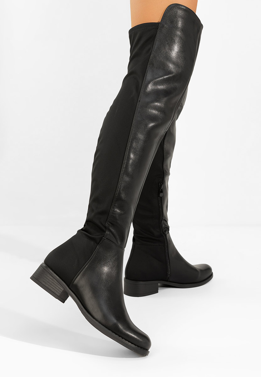 Černé kozačky nad koleno Inies V2 Černé kozačky nad koleno Inies V2