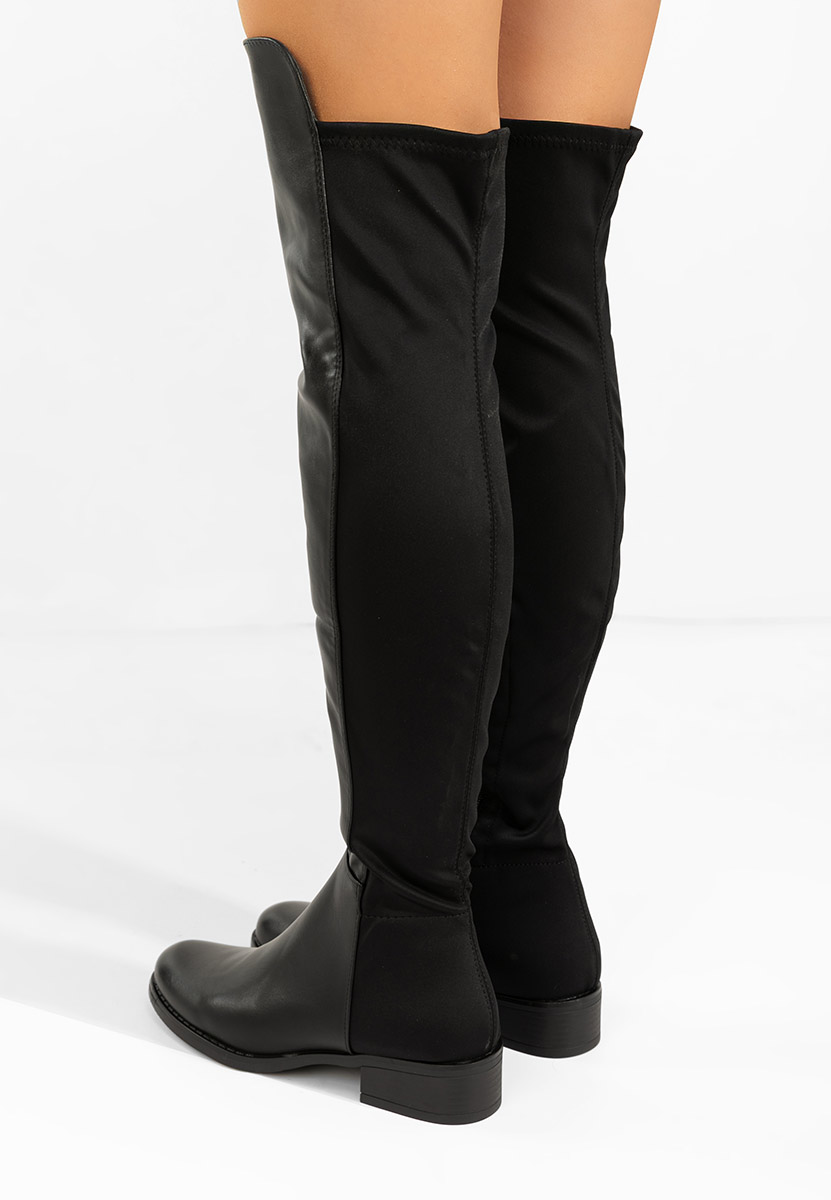 Černé kozačky nad koleno Inies V2 Černé kozačky nad koleno Inies V2