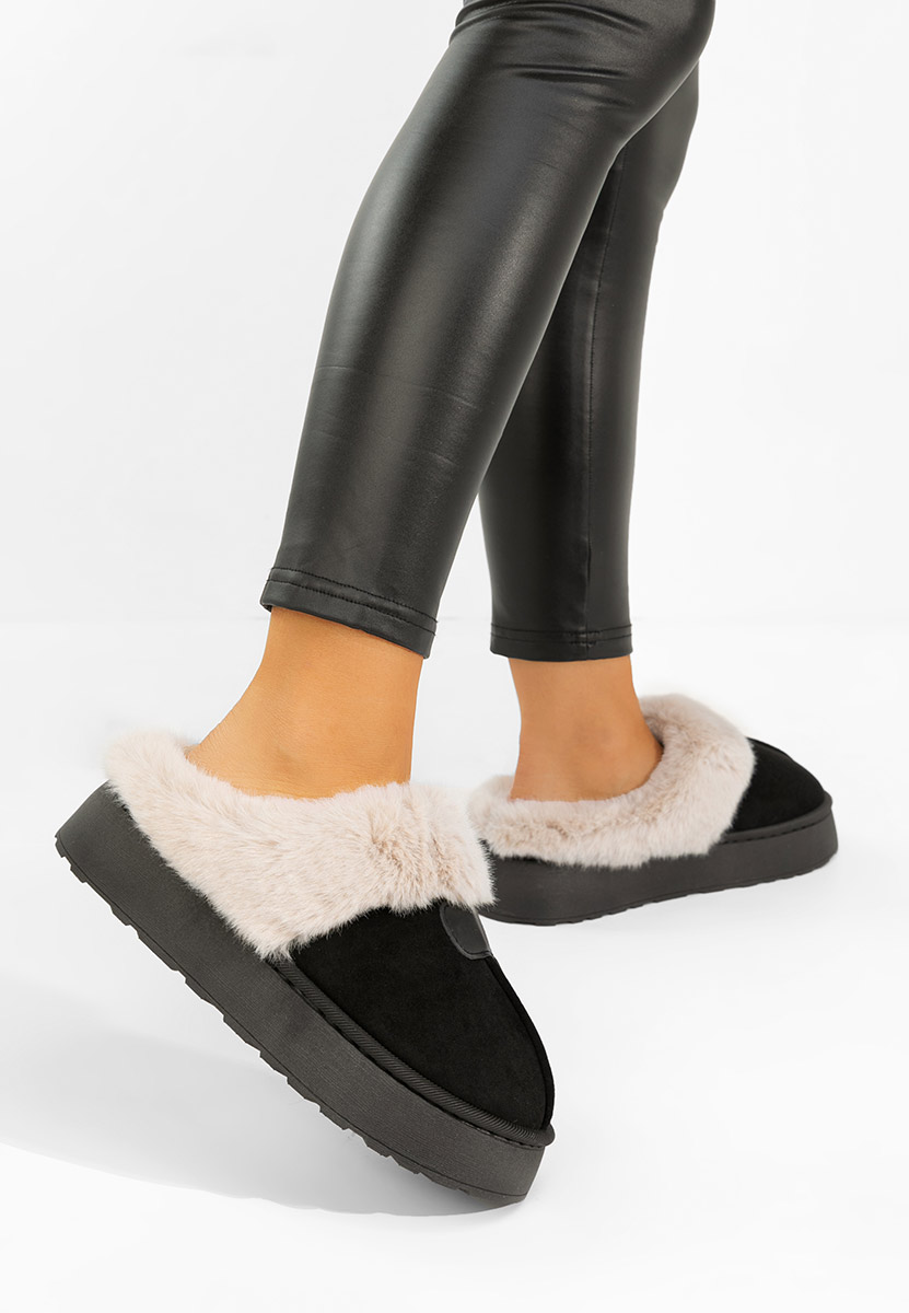 Černé dámské dřeváky Flufina