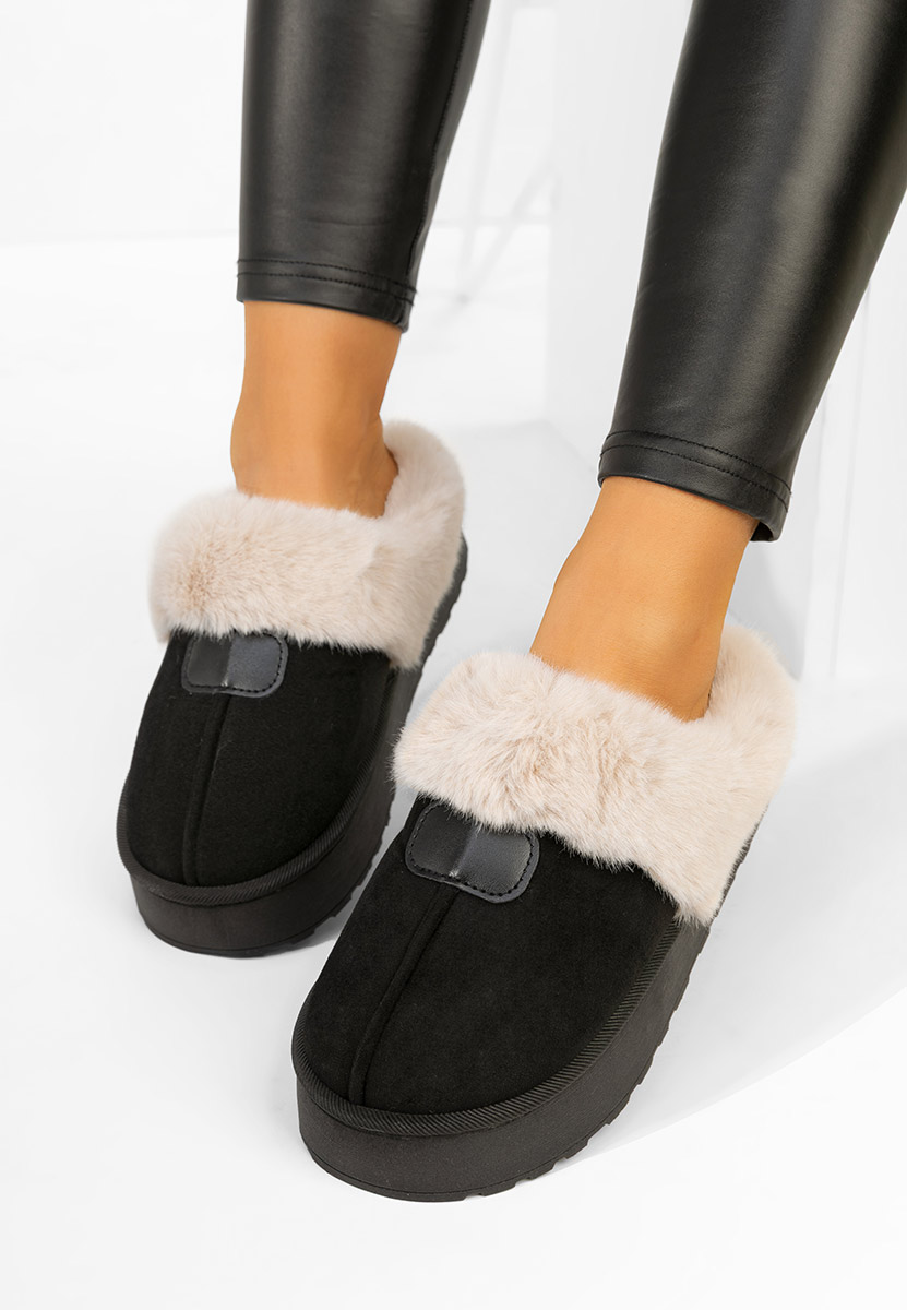 Černé dámské dřeváky Flufina