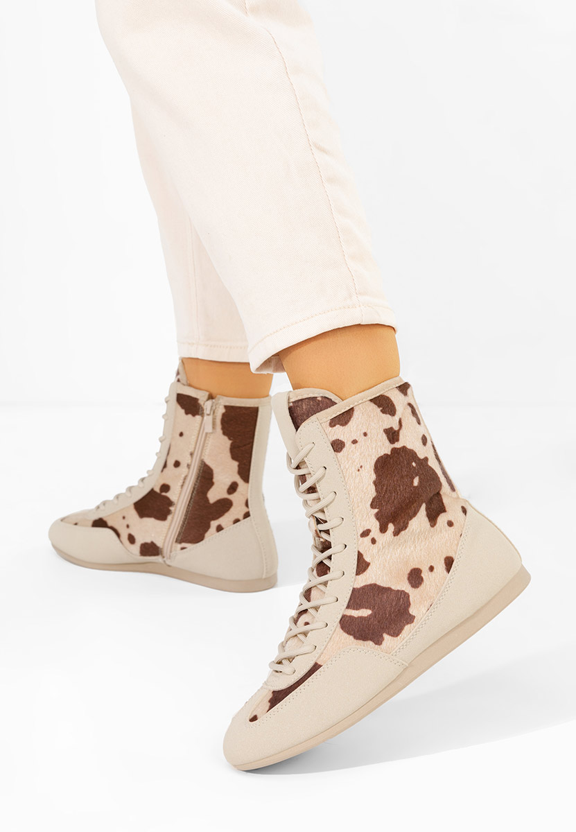 Béžové kotníkové tenisky Rosira