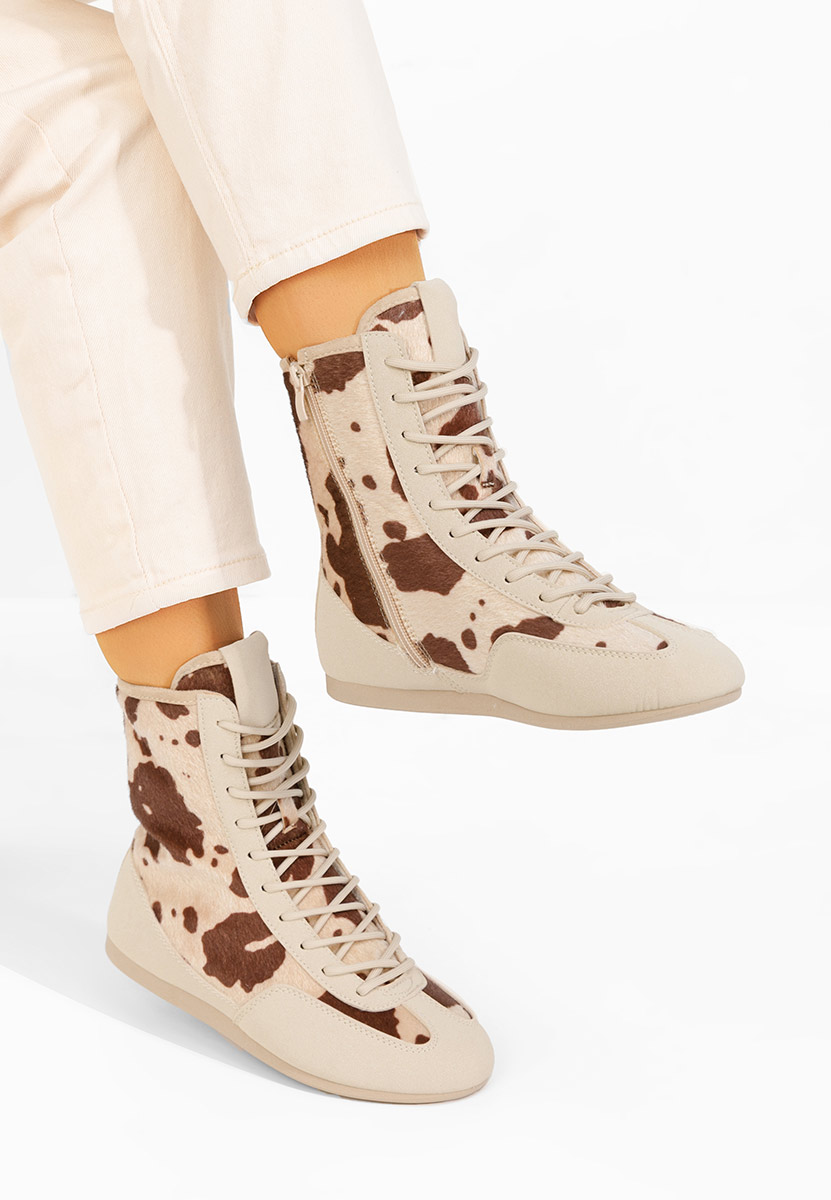 Béžové kotníkové tenisky Rosira