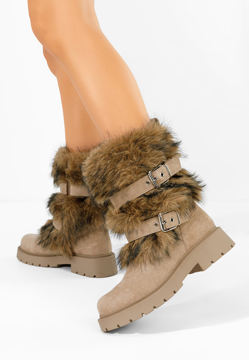 Khaki dámské zimní boty Nelisia