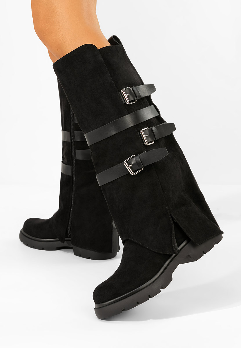 Černé dámské nízké kozačky Rovira