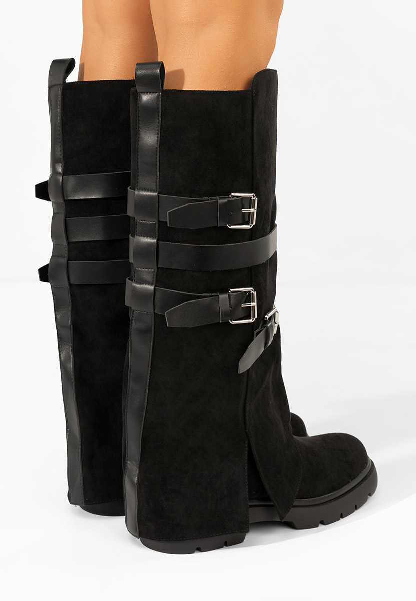 Černé dámské nízké kozačky Rovira