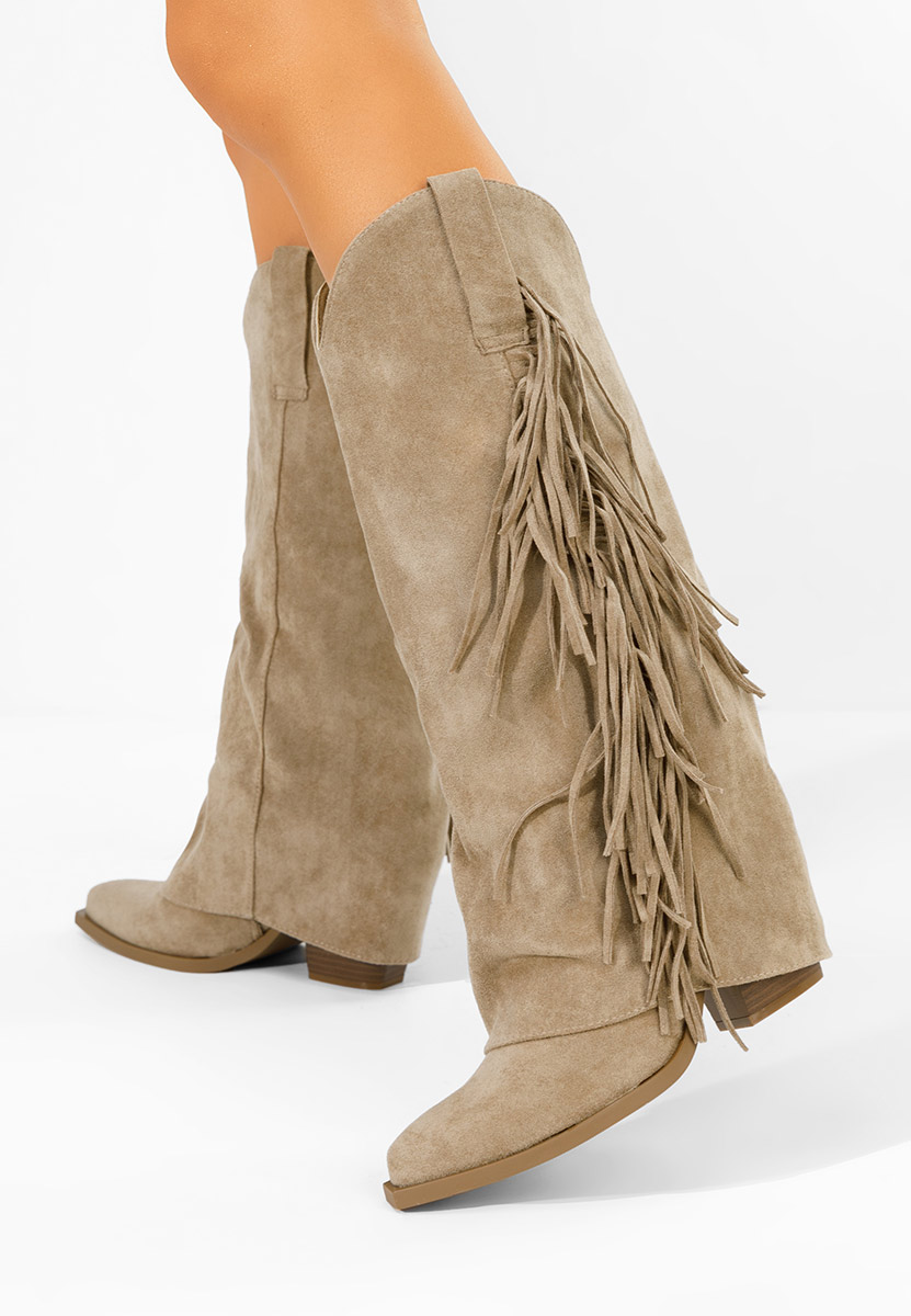 Khaki dámské kozačky Charlina