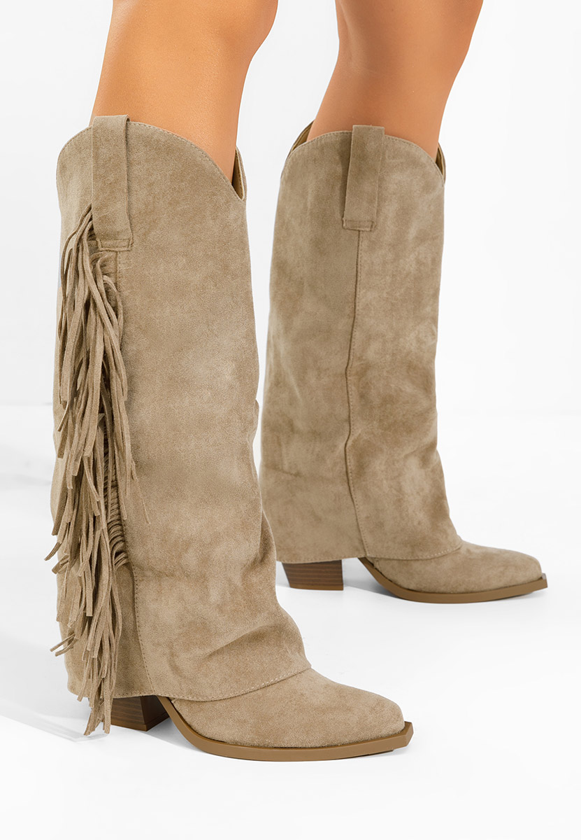 Khaki dámské kozačky Charlina