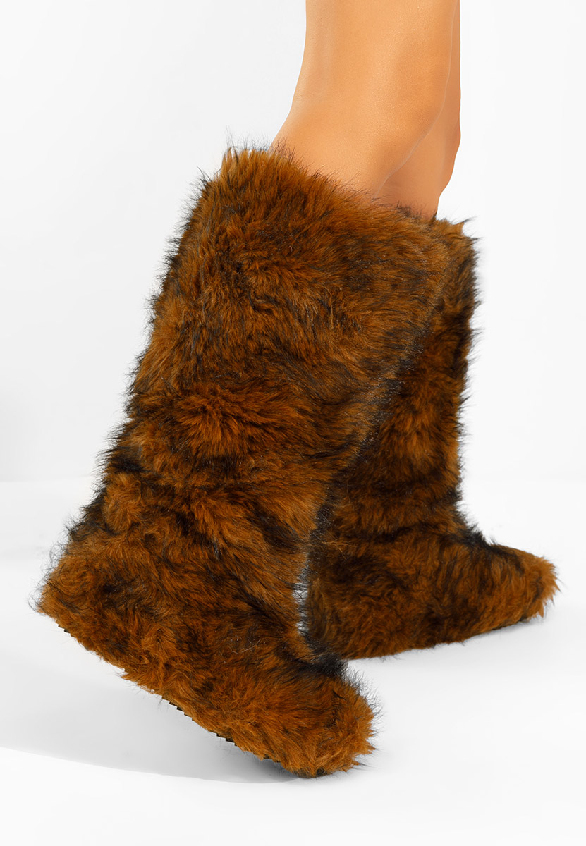 Camelové dámské zimní boty Gelira