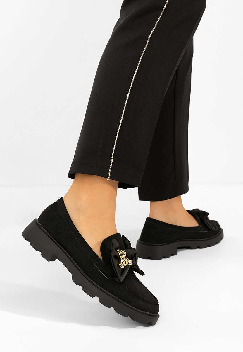 Černé mokasíny dámské Desana