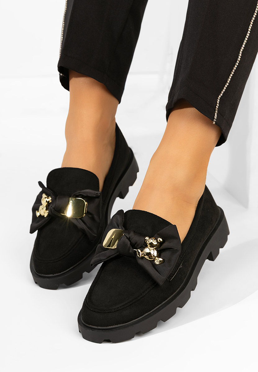 Černé mokasíny dámské Desana