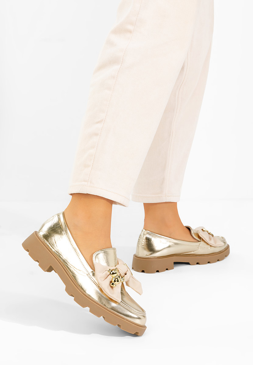 Zlaté mokasíny dámské Desana