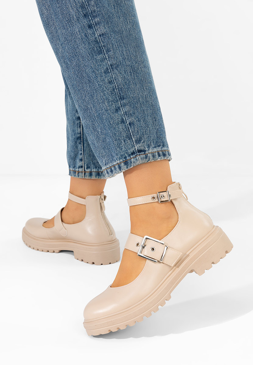 Béžové dámské polobotky Malvina