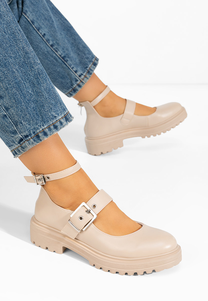 Béžové dámské polobotky Malvina