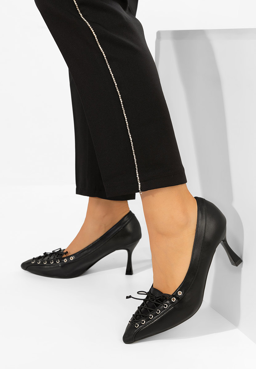 Černé lodičky do špičky Jasoria V2