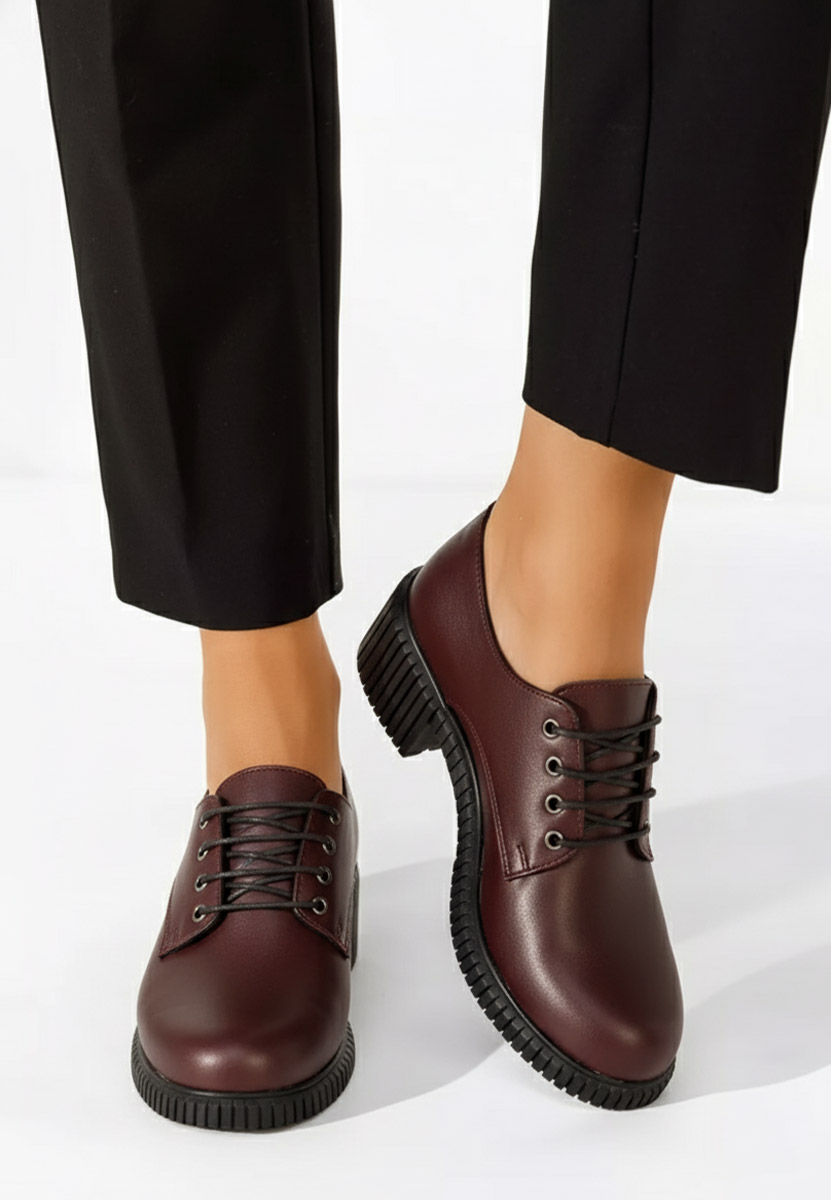 Bordové dámské polobotky Roanne