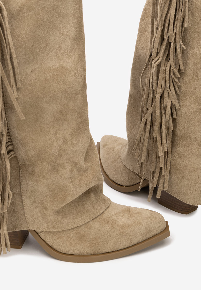 Khaki dámské kozačky Charlina