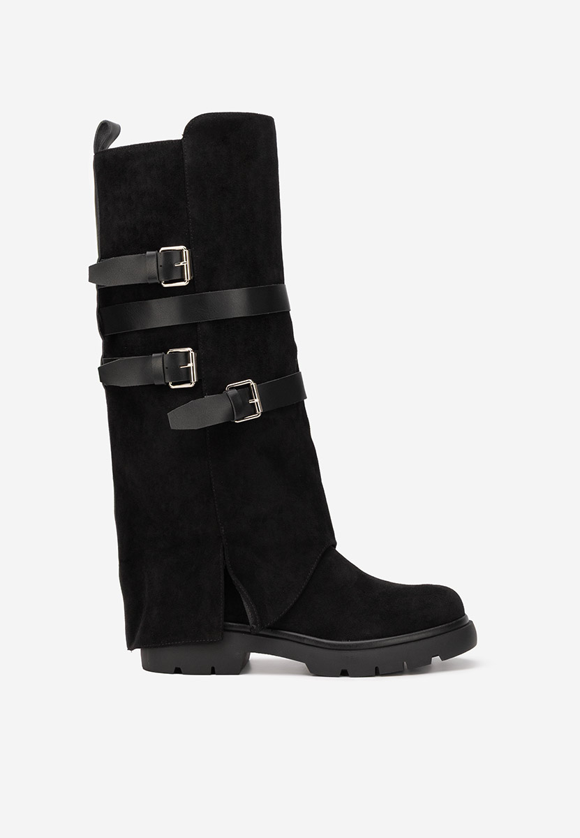 Černé dámské nízké kozačky Rovira