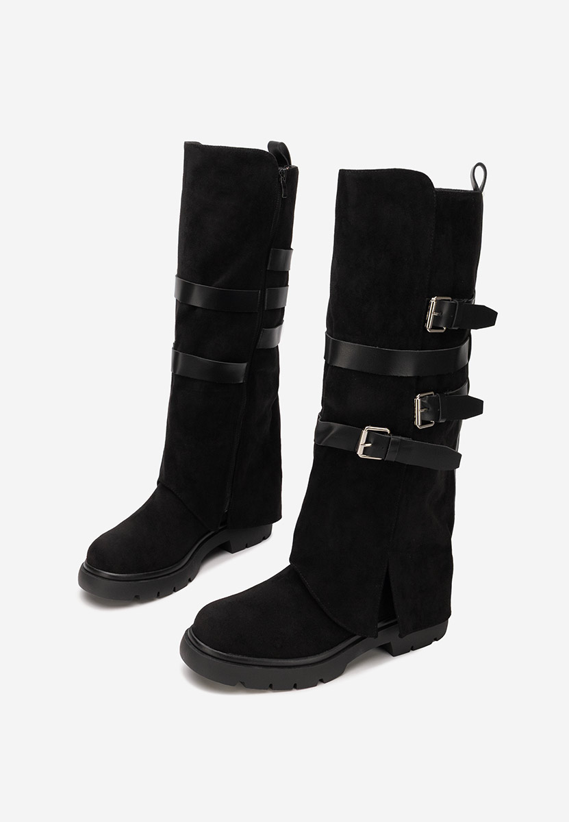 Černé dámské nízké kozačky Rovira