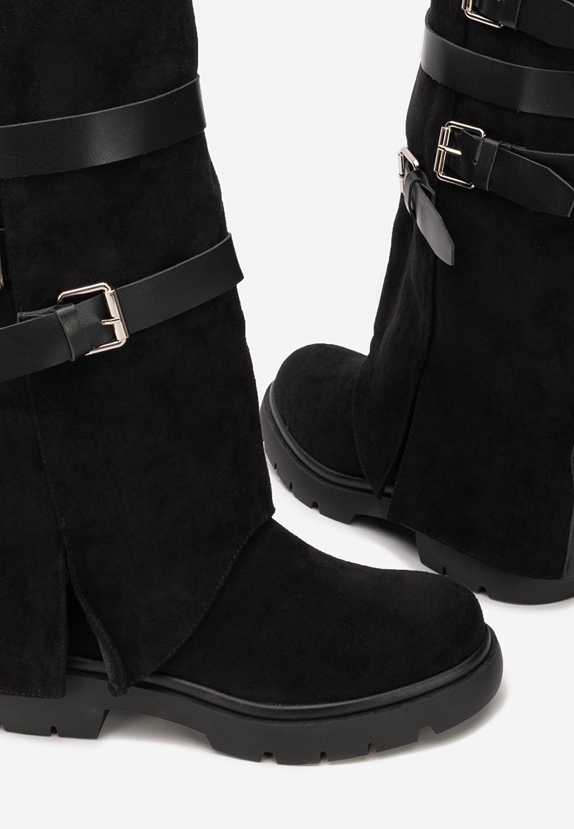 Černé dámské nízké kozačky Rovira