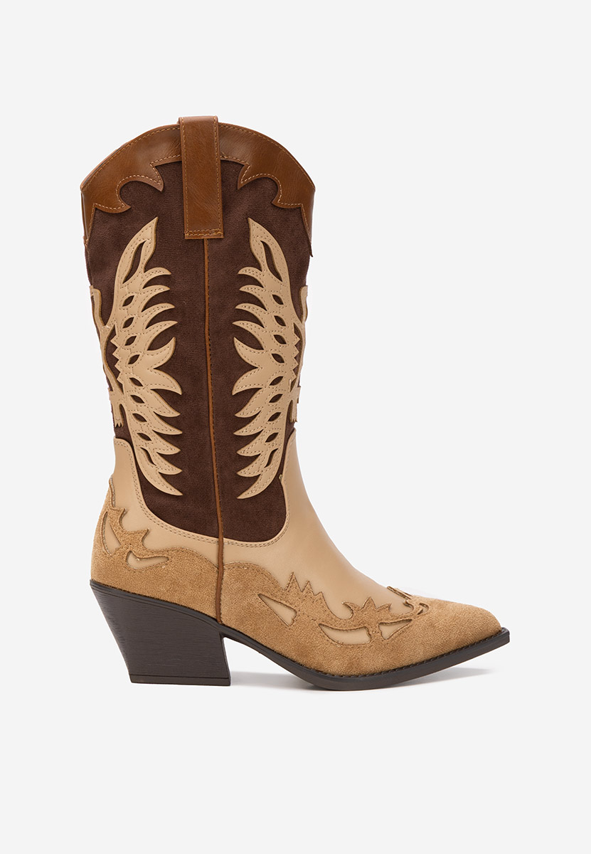 Hnedé dámské kozačky Jasnira