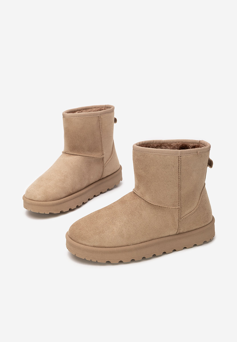 Khaki kotníkové zimní boty Patty