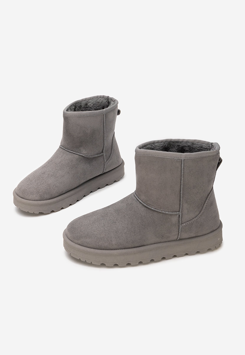 Šedé kotníkové zimní boty Patty