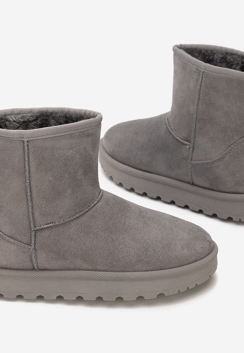 Šedé kotníkové zimní boty Patty