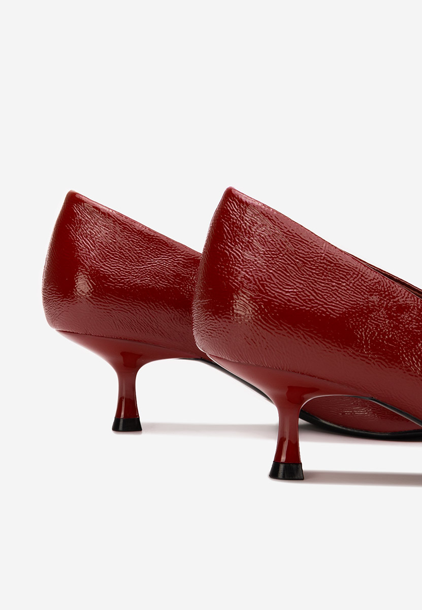 Bordové lodičky na nízkém podpatku Dianela