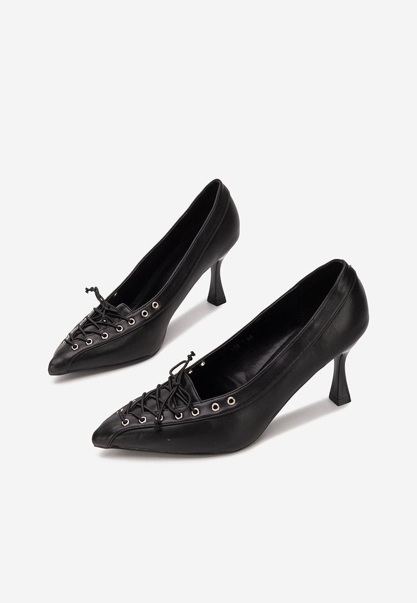 Černé lodičky do špičky Jasoria V2