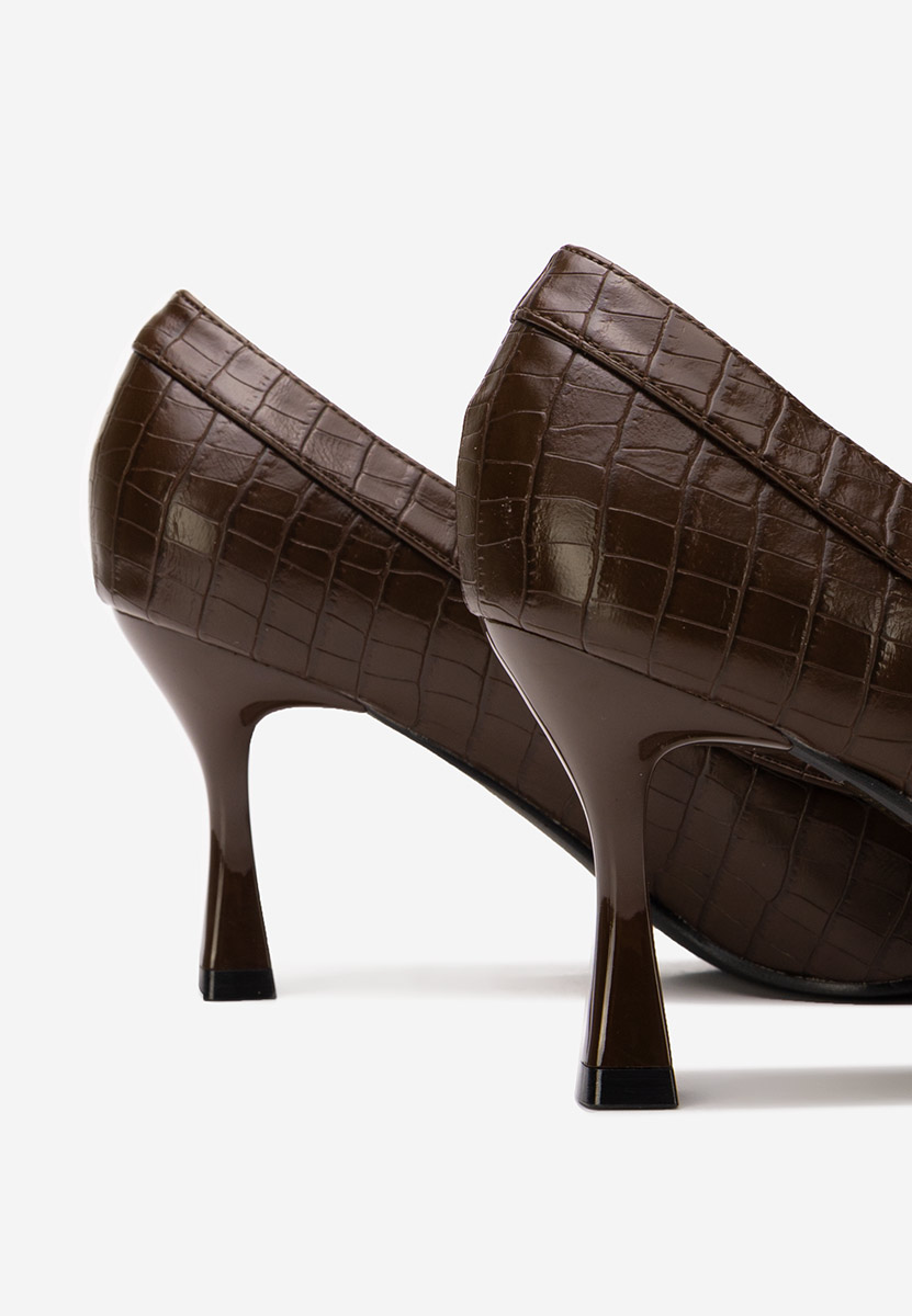 Hnedé lodičky do špičky Jasoria