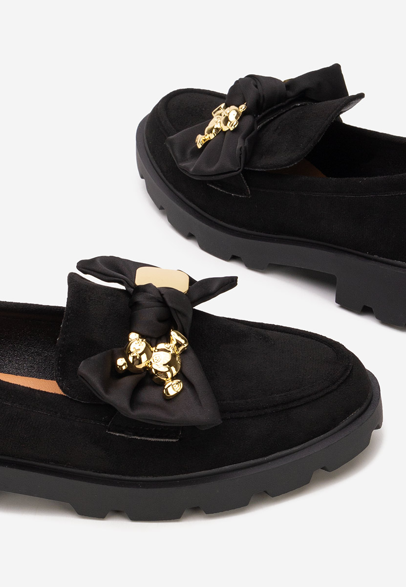 Černé mokasíny dámské Desana