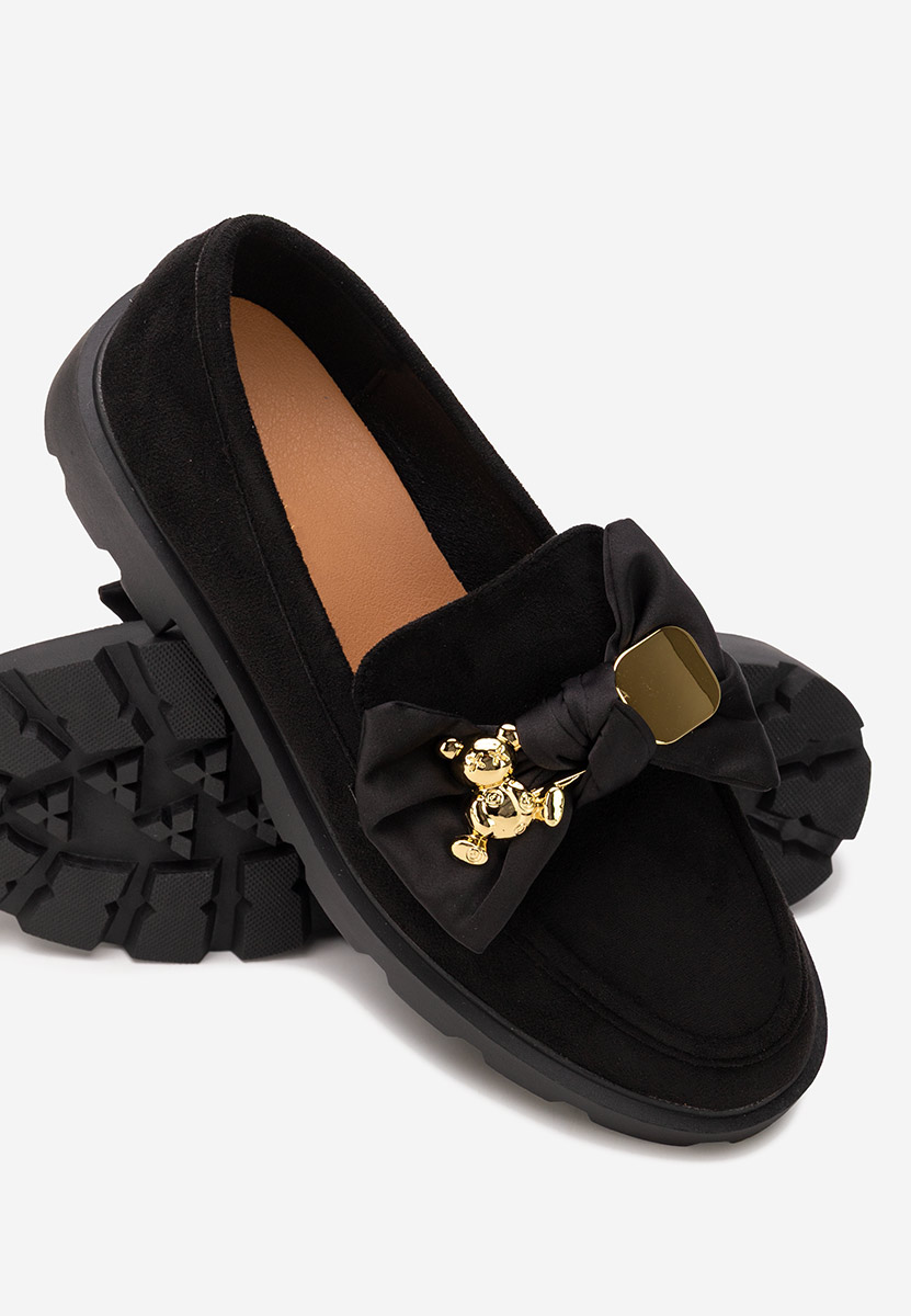 Černé mokasíny dámské Desana