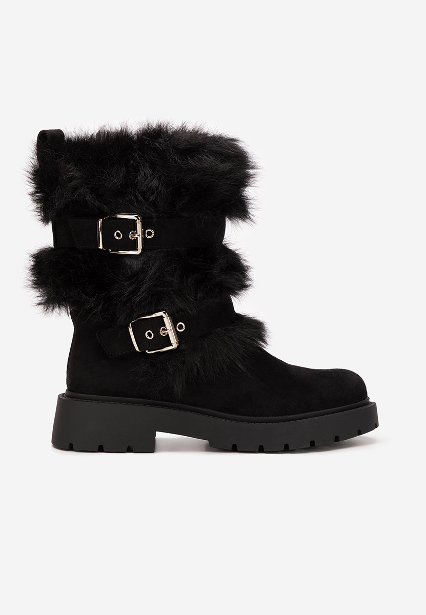 Černé dámské zimní boty Nelisia