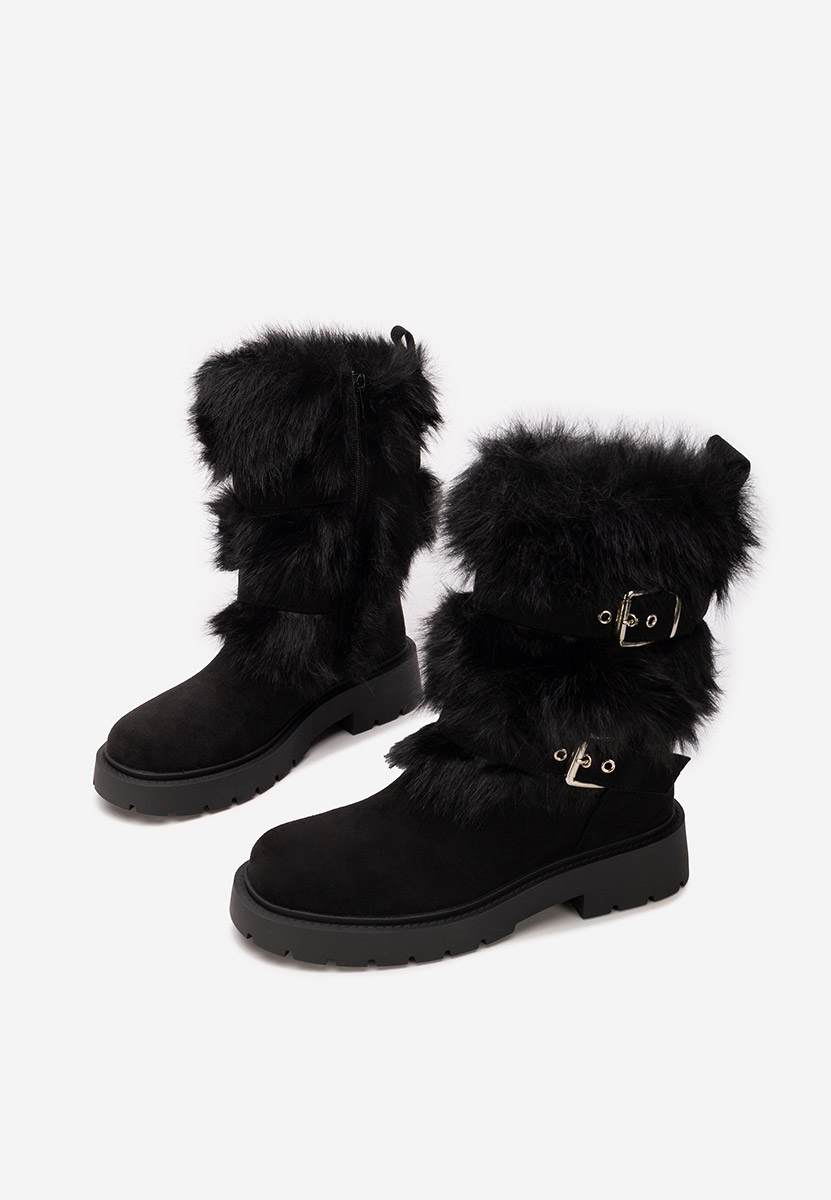 Černé dámské zimní boty Nelisia