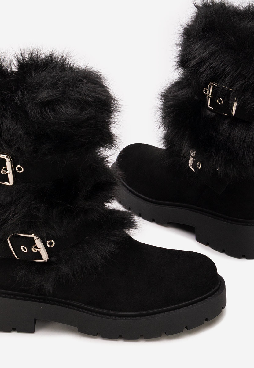 Černé dámské zimní boty Nelisia