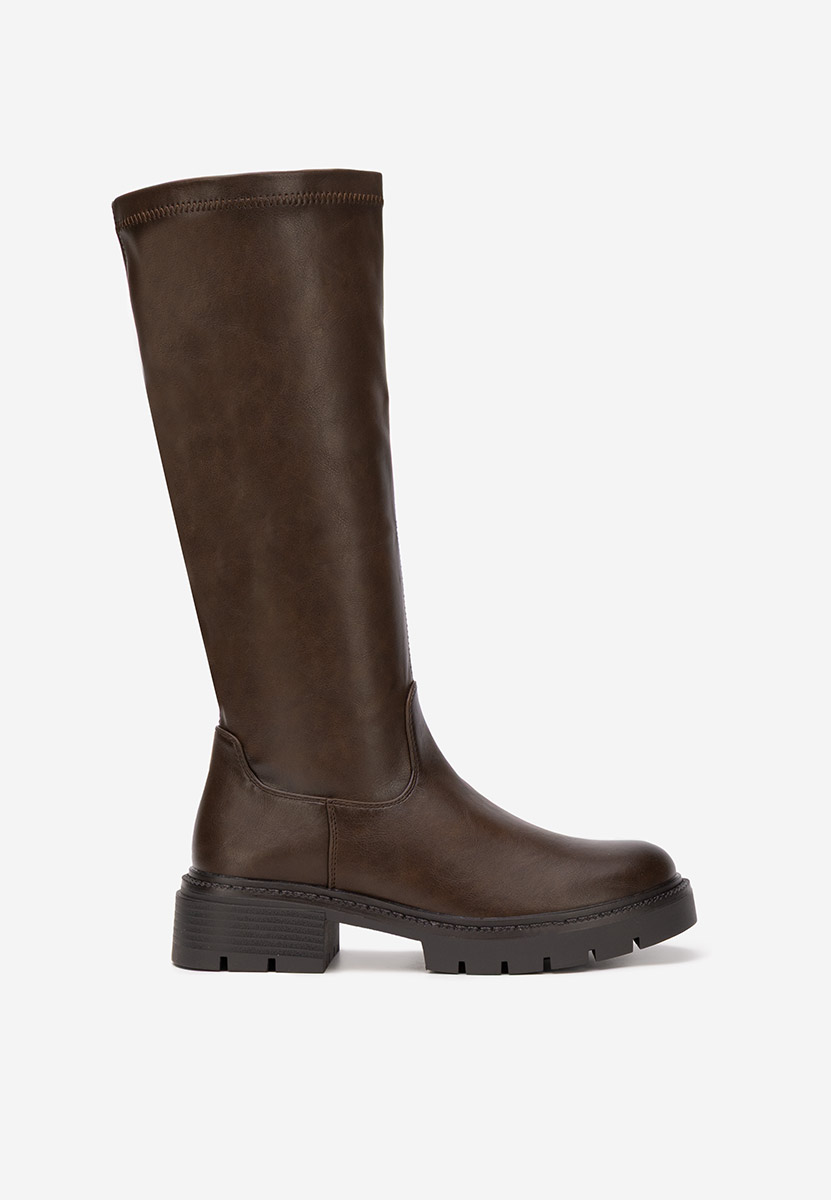 Hnedé dámské kozačky Nicoua V2