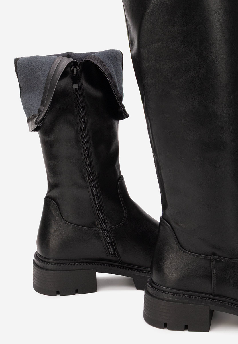 Černé dámské kozačky Nicoua V2