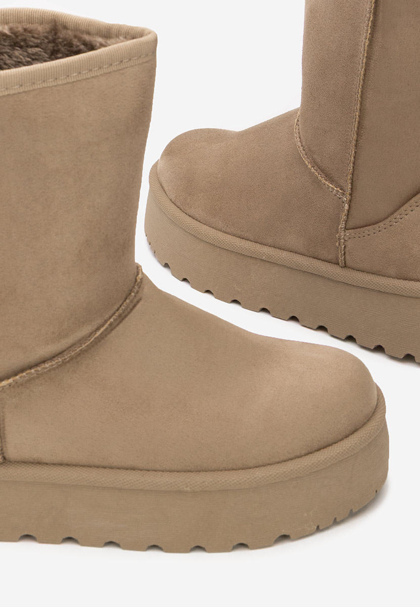 Khaki dámské válenky na platformě Luisana