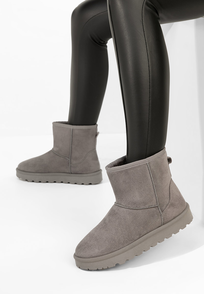 Šedé kotníkové zimní boty Patty