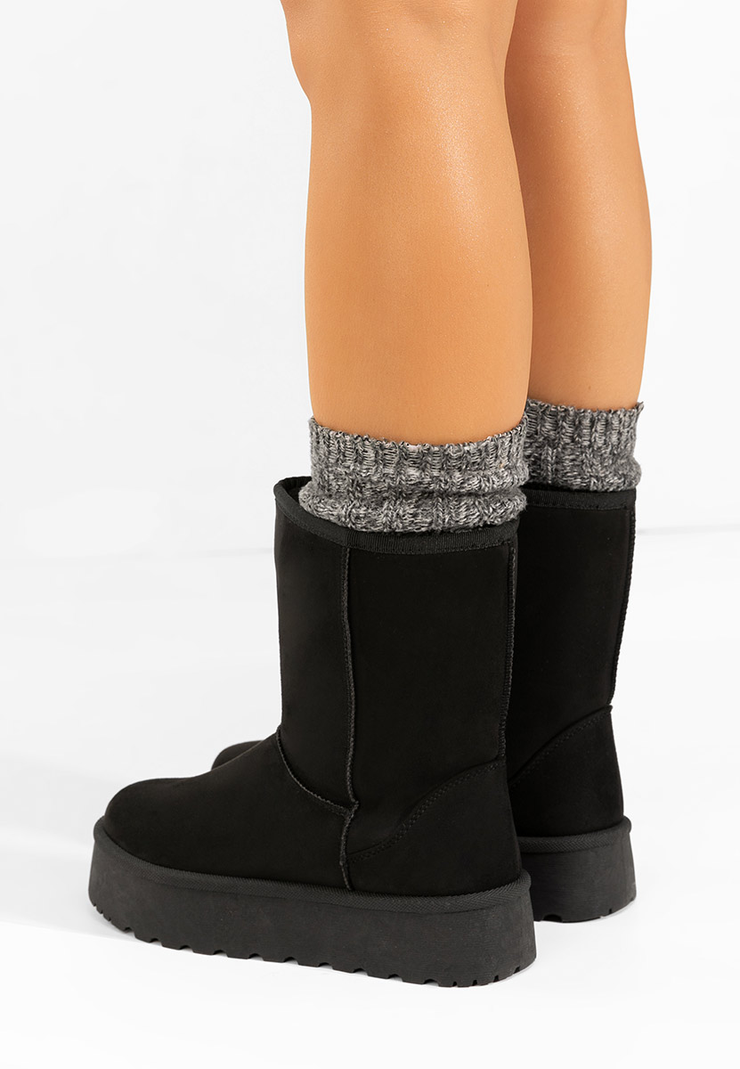 Černé dámské válenky na platformě Luisana