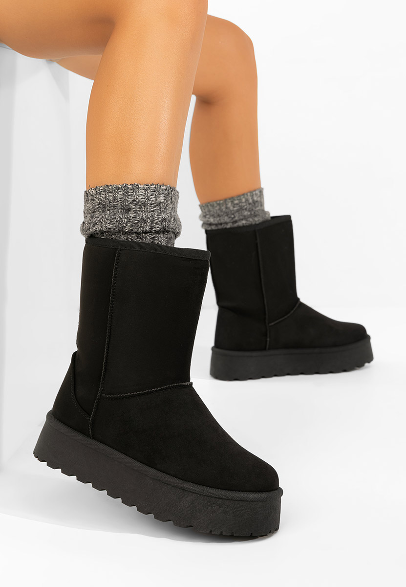 Černé dámské válenky na platformě Luisana