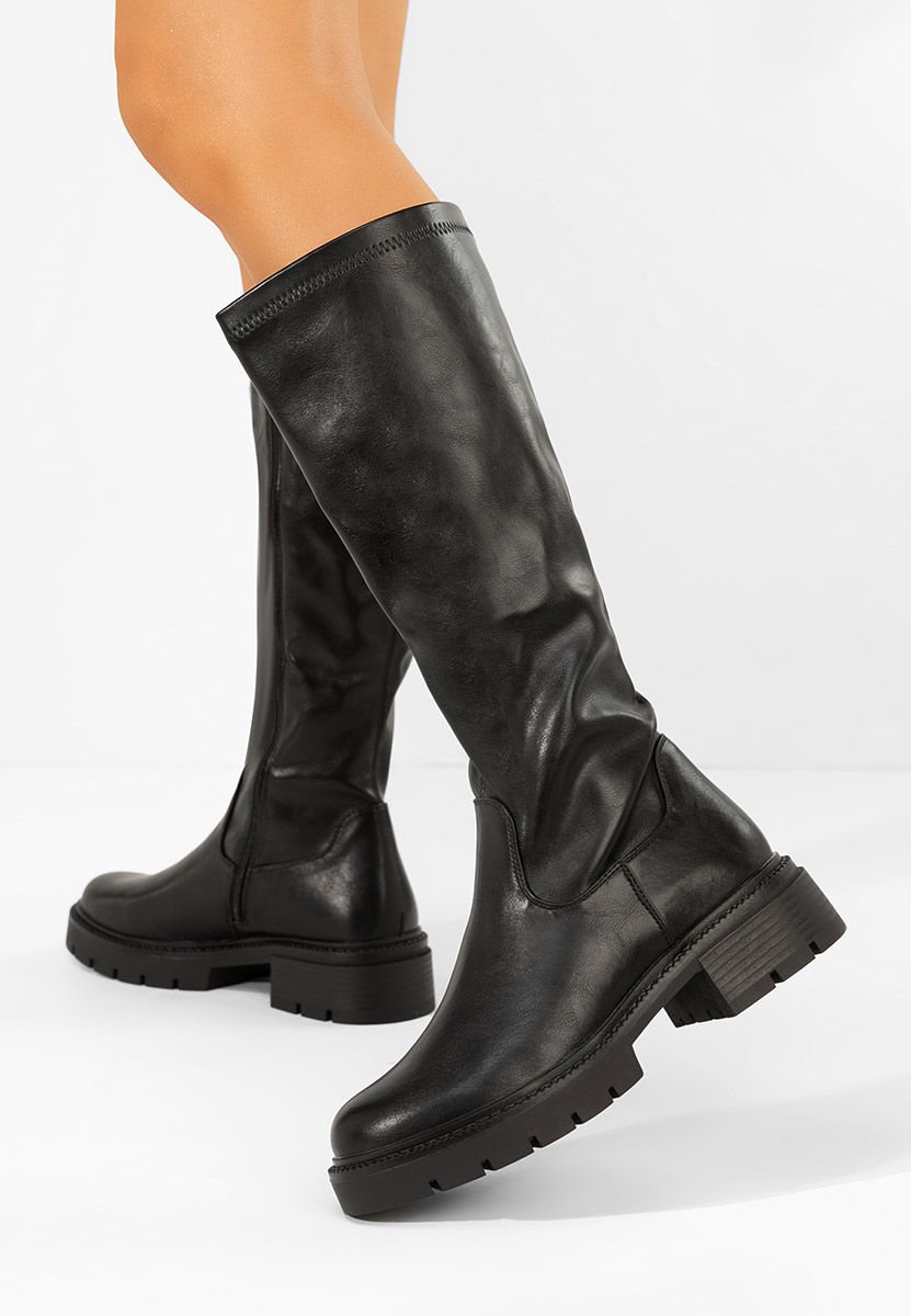 Černé dámské kozačky Nicoua V2