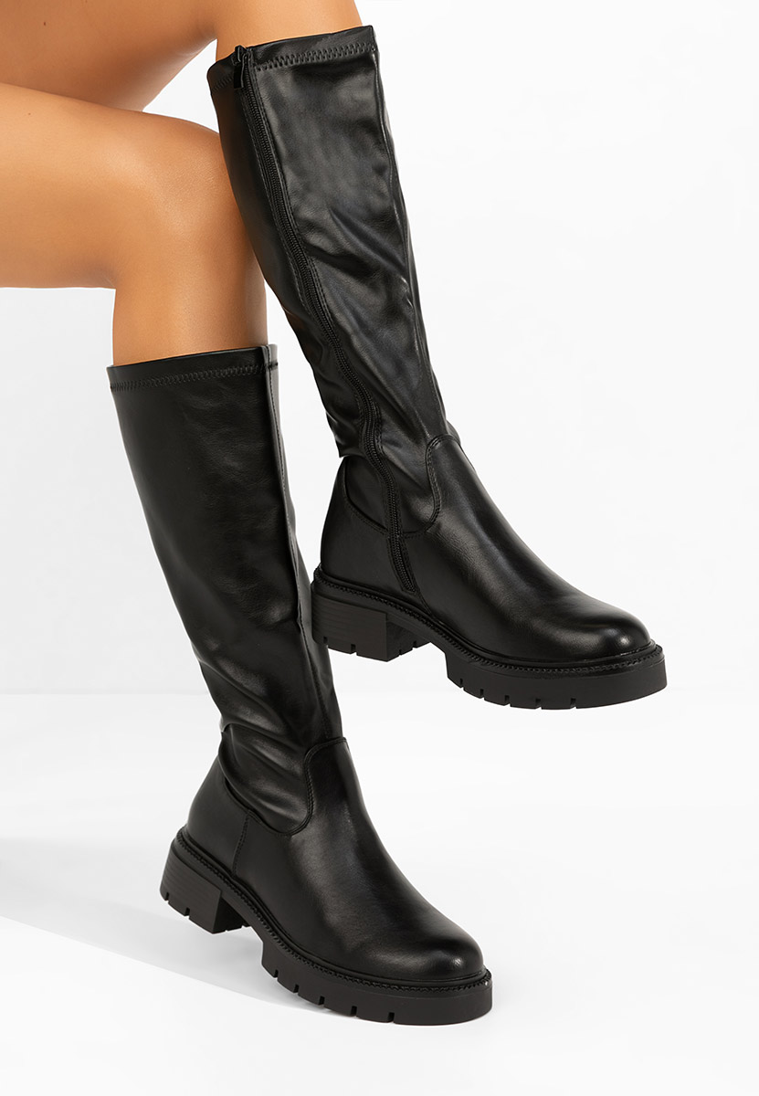 Černé dámské kozačky Nicoua V2