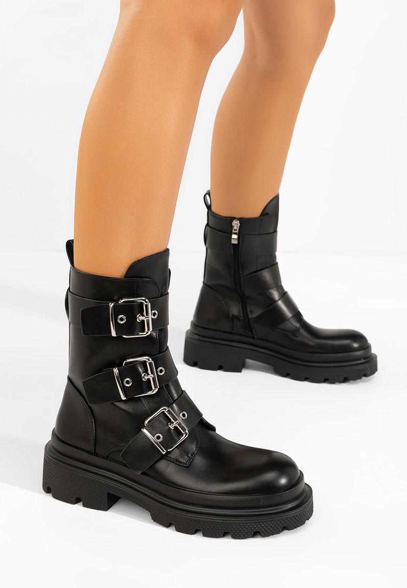 Černé nízké kozačky Mioala