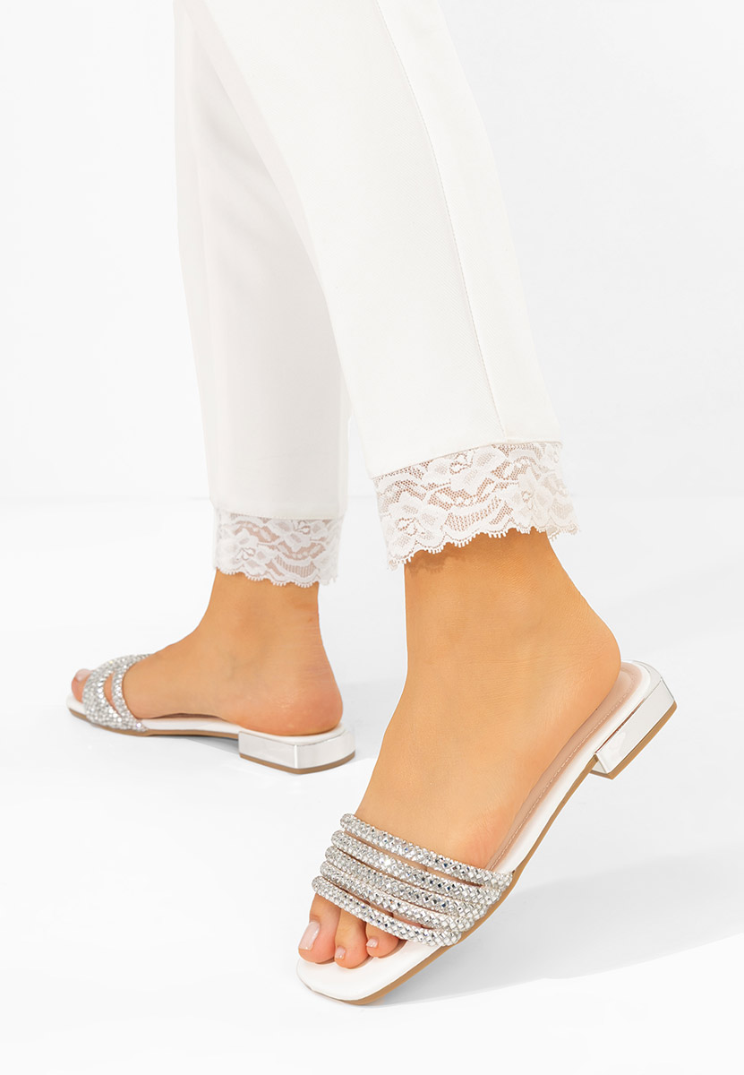 Bílé pantofle dámské Emiko