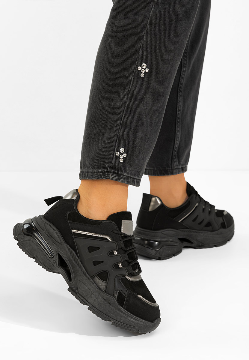 Černé dámské tenisky na klínku Alverisa