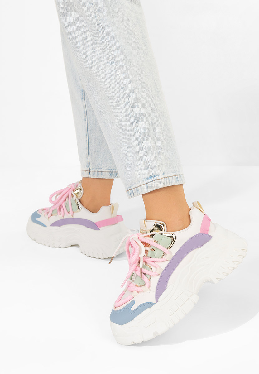 Viacfarebné dámské tenisky na klínku Elvora