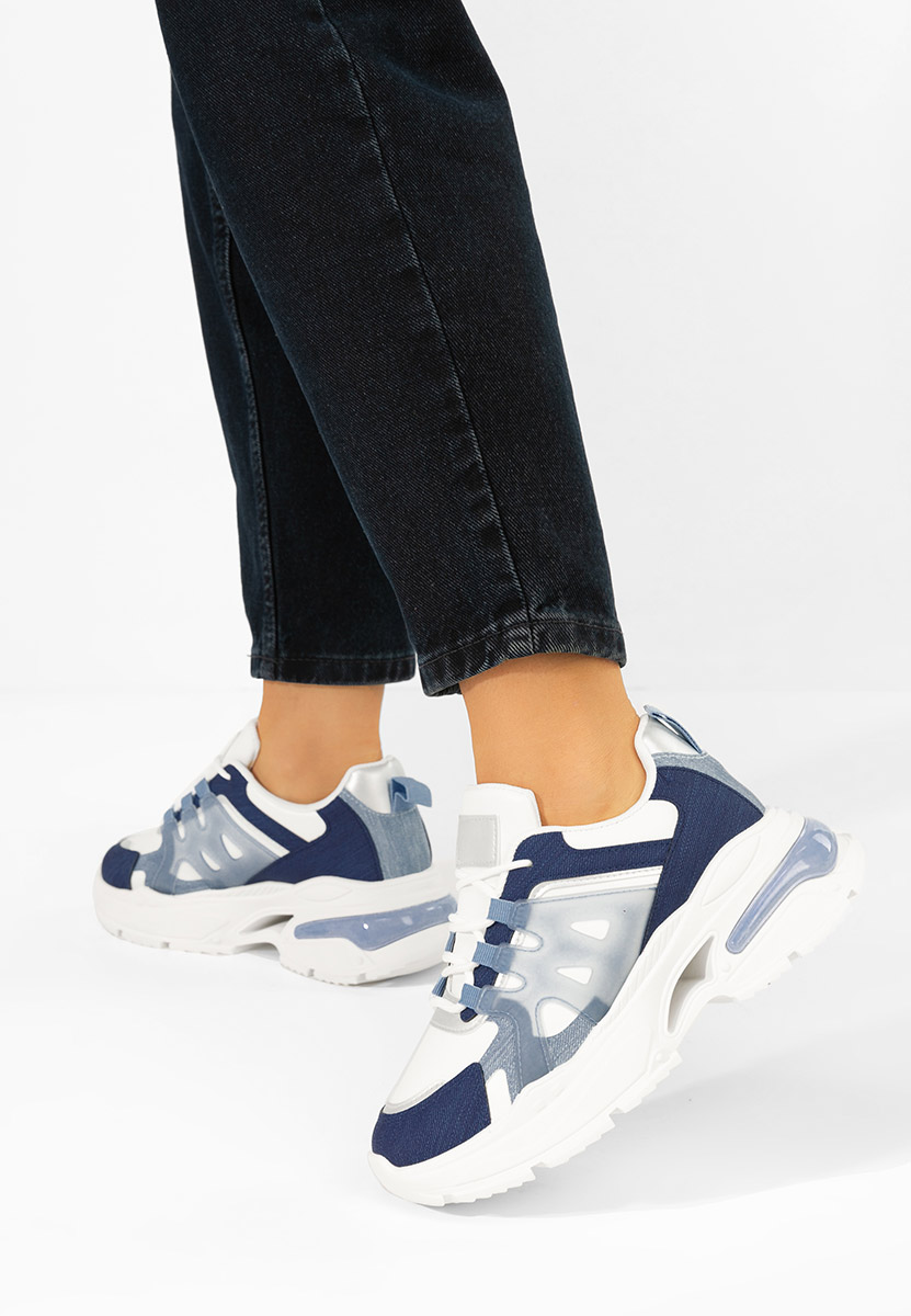 Modré dámské tenisky na klínku Alverisa